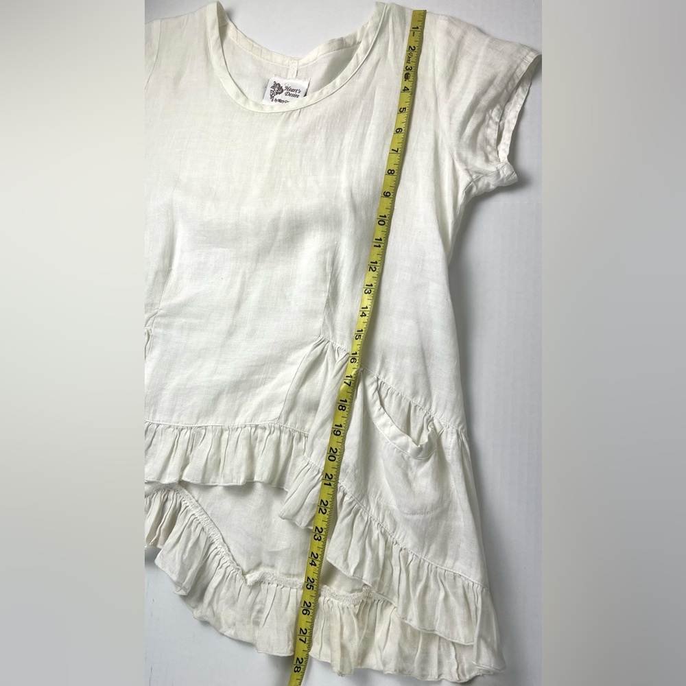 Heart's Desire by Mary Grace Zelda Top Cap Sleeve in Linen - Picture 10 of 10